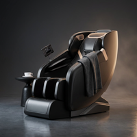 4D Massage Chair Full Body, Zero Gravity Massage Chair with Heat and Foot Massage with Airbags, Kneading, Bluetooth, LCD Touch Control - Black — Studio Shot
