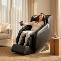 4D Massage Chair Full Body, Zero Gravity Massage Chair with Heat and Foot Massage with Airbags, Kneading, Bluetooth, LCD Touch Control - Black — Lifestyle