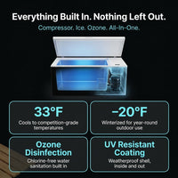 Cold Plunge Tub Designed for Home Recovery, Built-In Ice Maker, Cools to 33F, Ozone Disinfection, UV Resistant — Results & Stats